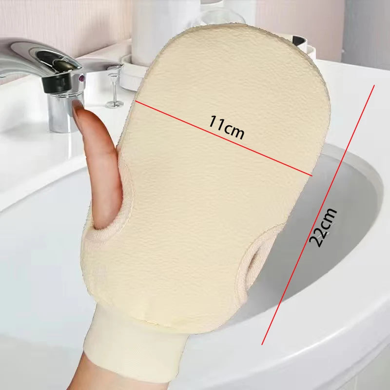 Gants de Douche Exfoliants Réversibles – Gommage Corporel et Nettoyage du Dos, Accessoire de Bain Pratique