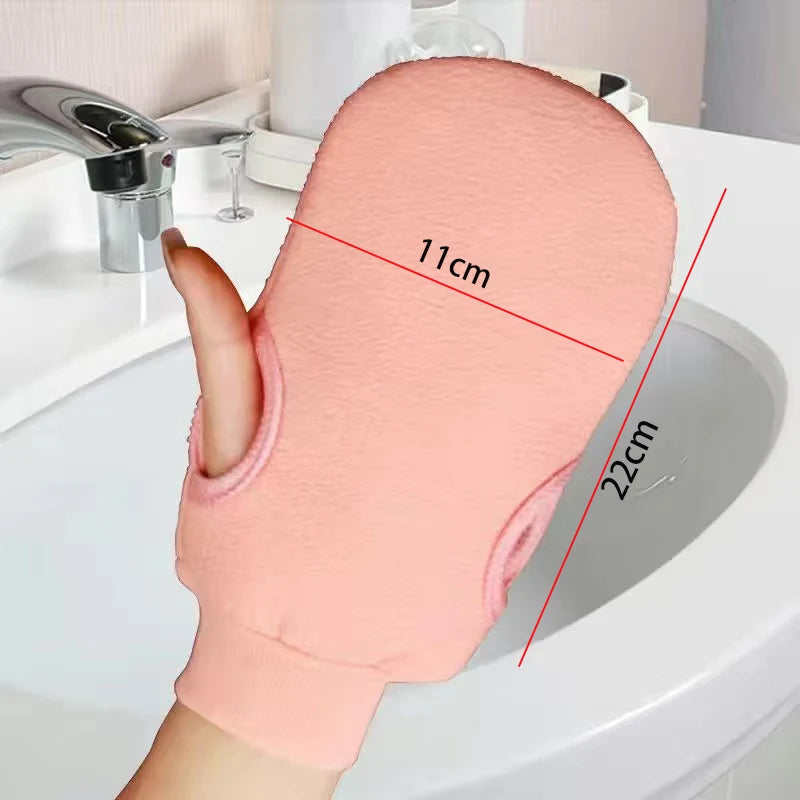 Gants de Douche Exfoliants Réversibles – Gommage Corporel et Nettoyage du Dos, Accessoire de Bain Pratique