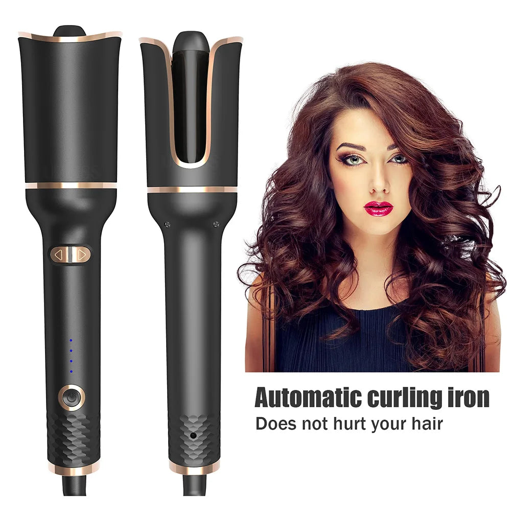 Bigoudi en Céramique Rotatif Automatique Fer à Friser Outil de Coiffure