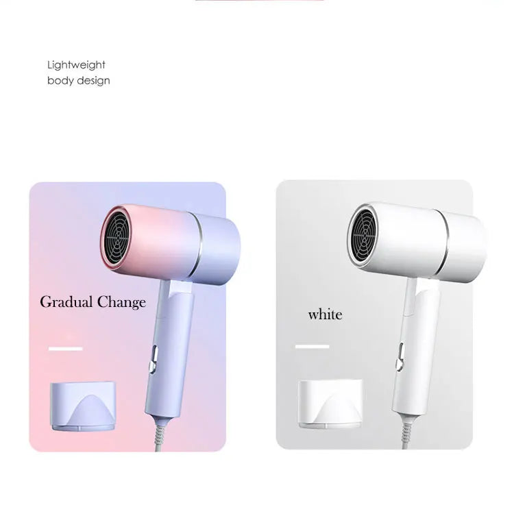 MINI Sèche Cheveux 750W avec Sac de Transport , Air Chaud Thermostatique