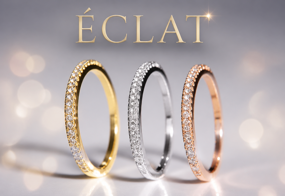 Bague de Mariage Minimaliste Huitan – Alliance Fine Géométrique Ornée de Zircon Cubique Brillant pour Femme