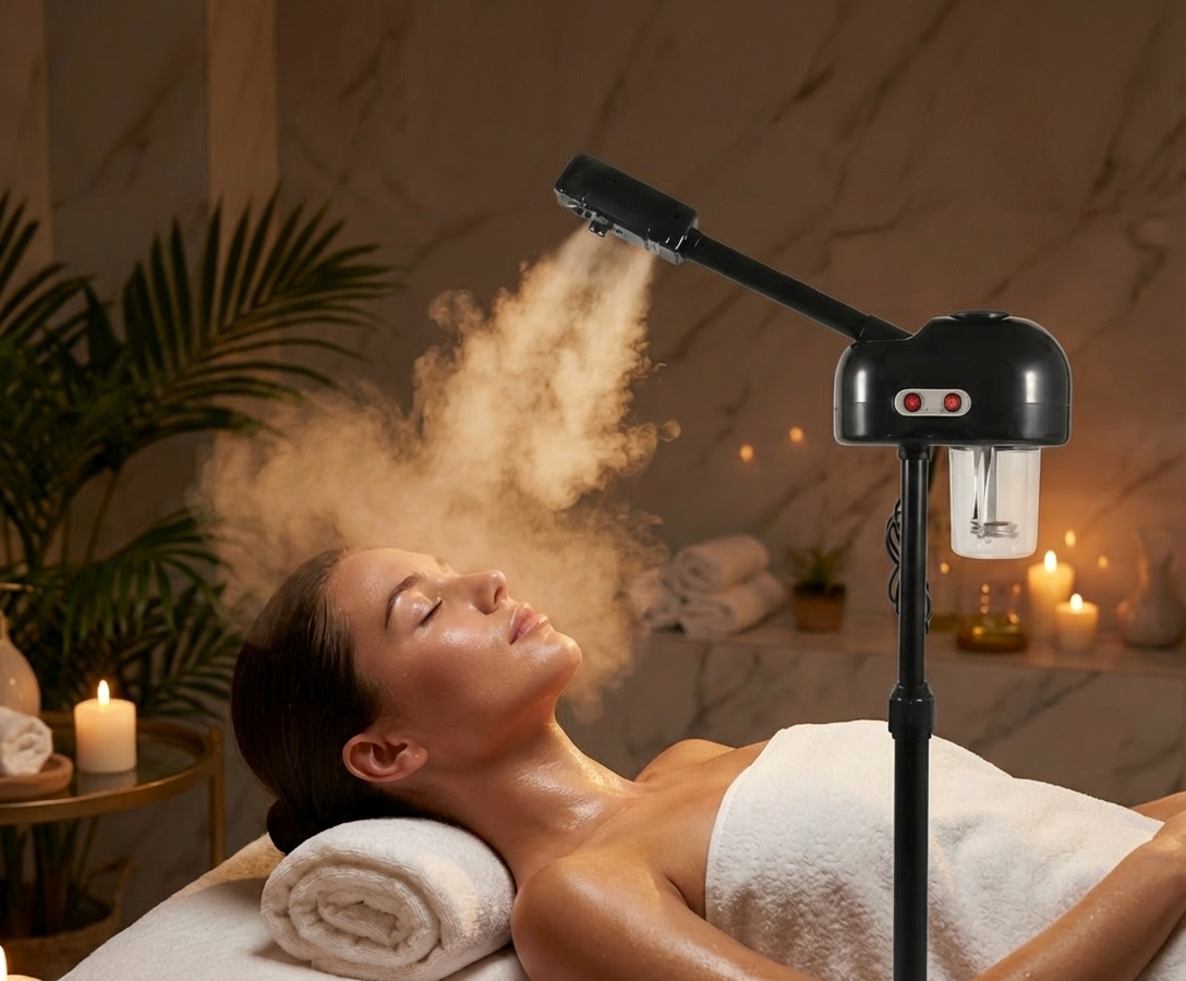 Diffuseur de Vapeur Facial Couleur Black – Hydratation et Purification Profonde de la Peau