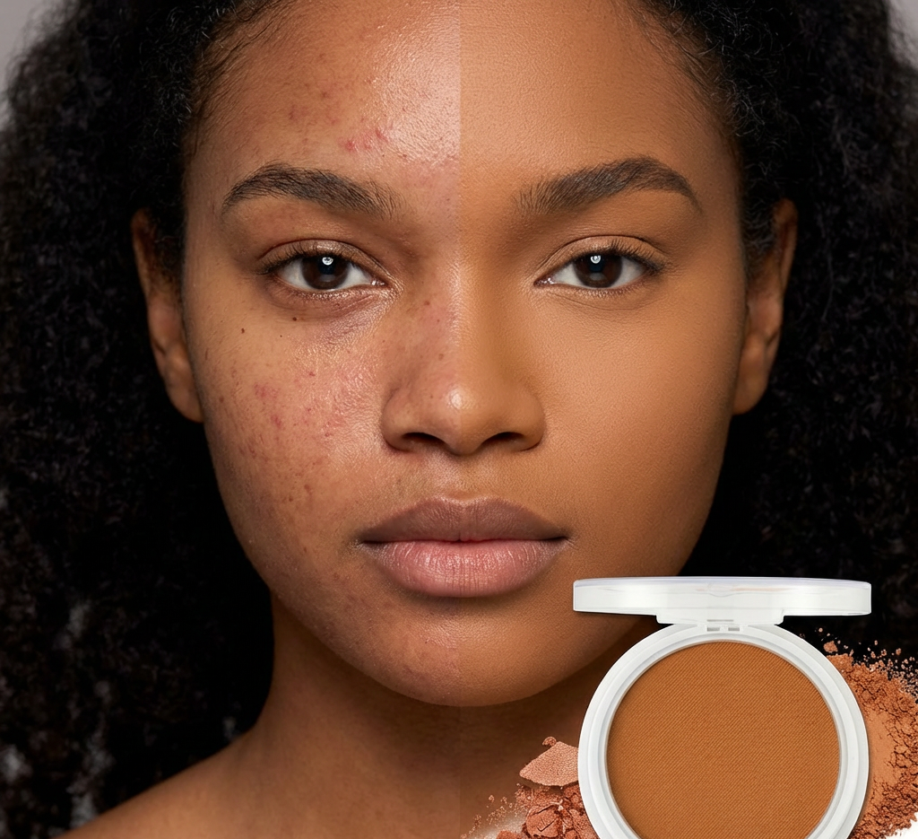 Poudre Bronzante de Blé – Finition Mate pour Peau Foncée