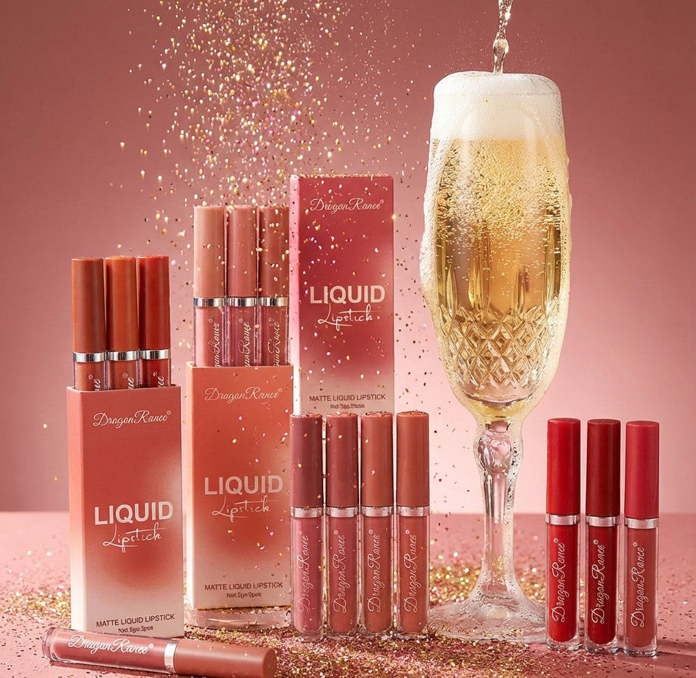 Ensemble de 3 Rouges à Lèvres Liquides – Longue Tenue & Waterproof