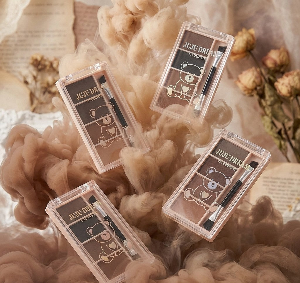 Ensemble Poudre à Sourcils / Fard à Paupières Double Usage – Tons Marron Mat