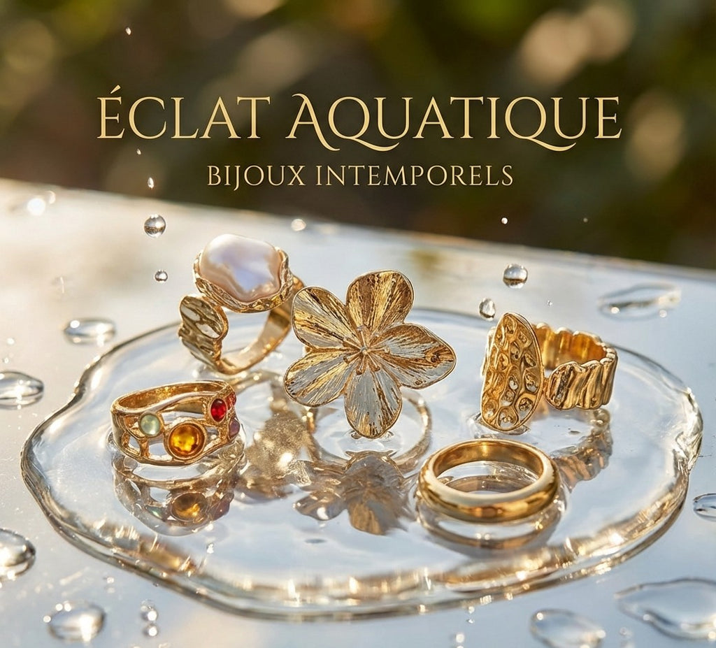 Bague Fleur Métal Irrégulière – Style Baroque & Perle Imitation