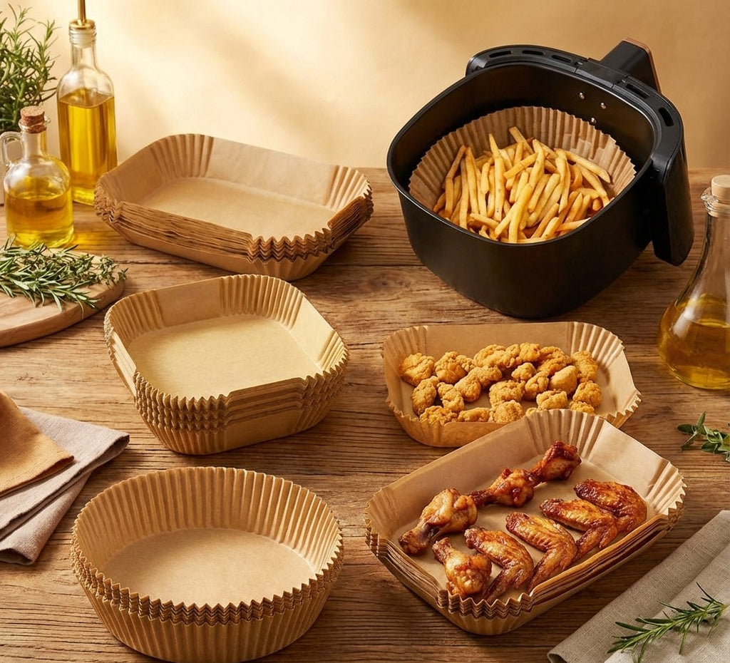 Papier de Cuisson pour Friteuse à Air – Jetable, Antiadhésif et Résistant à l’Huile