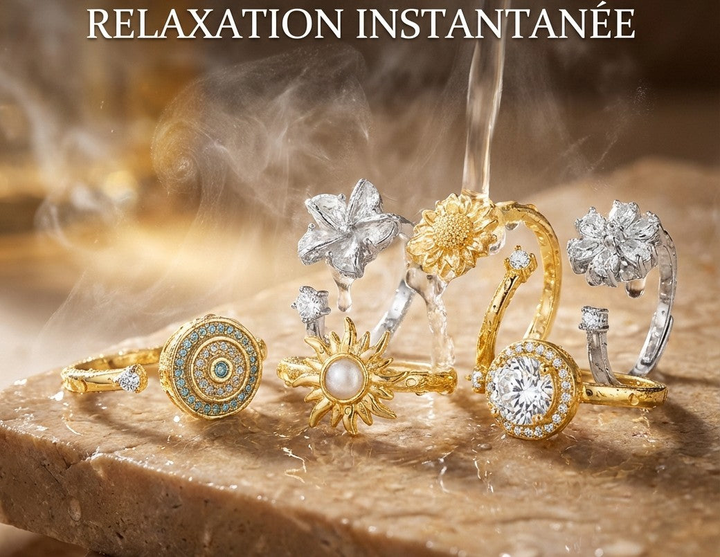 Bague Rotative Anti-Stress pour Femme, Multichoix, Bijoux Élégant