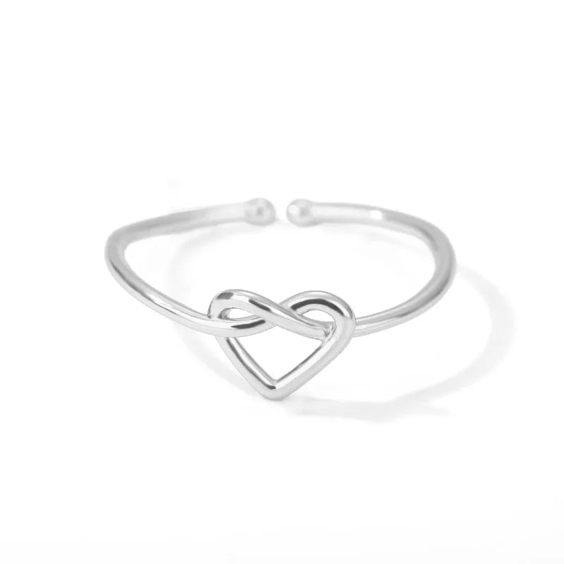 Bague Cœur en Acier Inoxydable – Alliance Fine & Romantique Style Couple, Fiançailles et Mariage