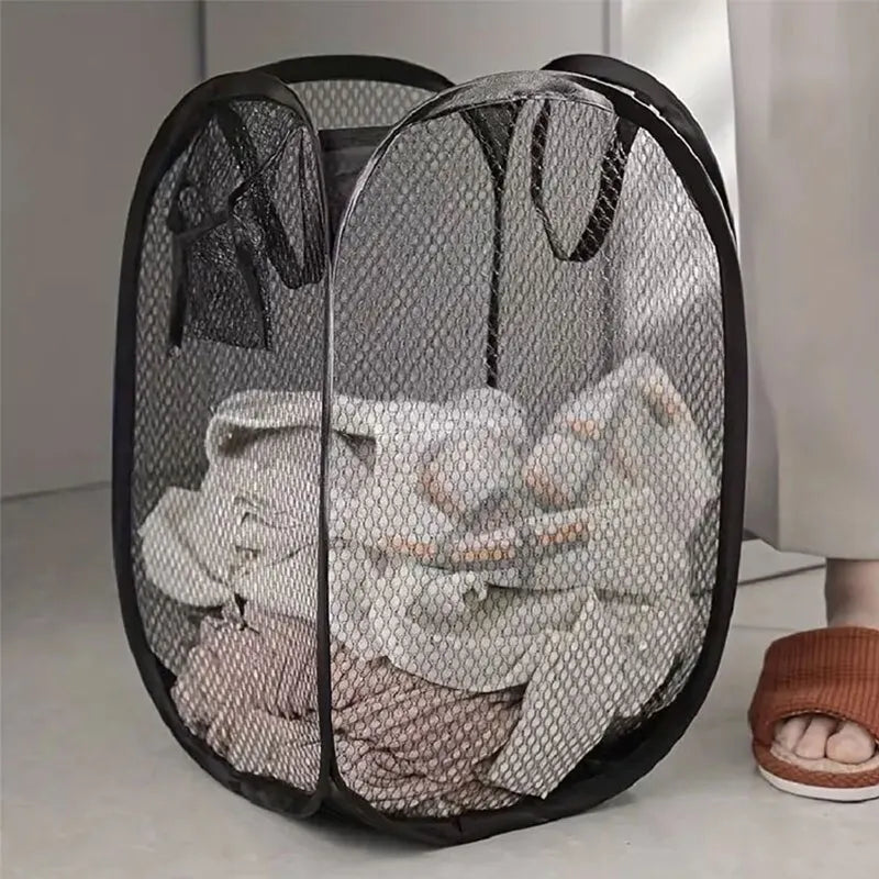 Panier à Linge Pop-Up en Maille – Grande Capacité & Pliable