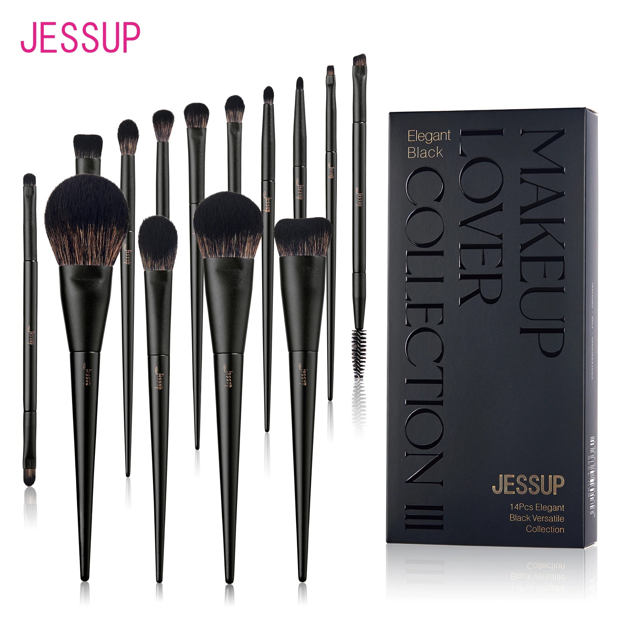 Pinceau de Maquillage Professionnel, Jessup Set,10-14pcs