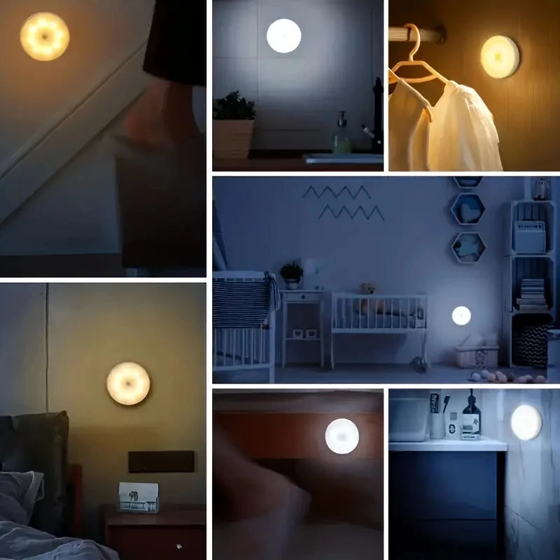 Veilleuse LED avec Détecteur de Mouvement – Sans Fil & Rechargeable par USB