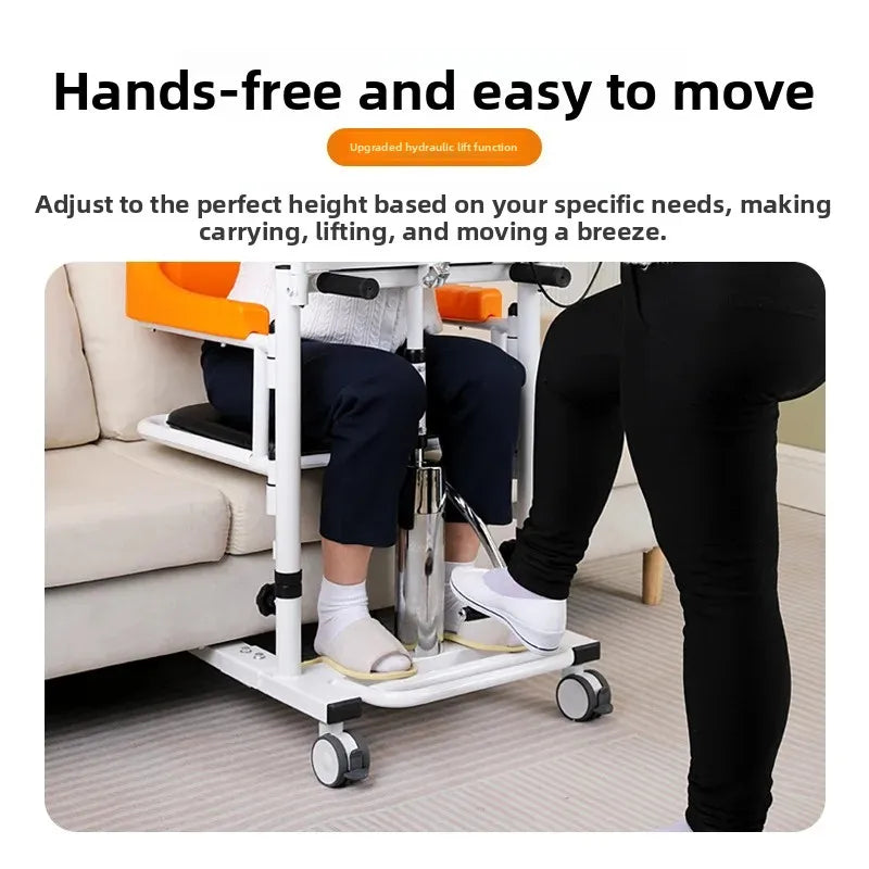 Chaise Hydraulique de Transfert d'ascenseur Patient W/180 ° Bac de lit à Siège Fendu