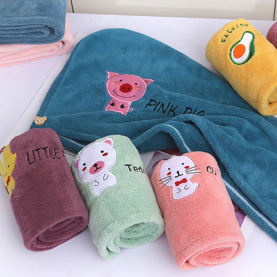 Bonnet de Séchage de Cheveux en Molleton de Corail – Absorbant et Rapide