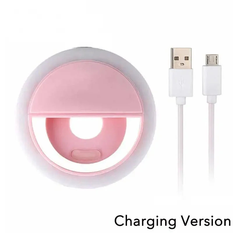 Anneau Lumineux LED Selfie – Recharge USB – Compatible iPhone & Android