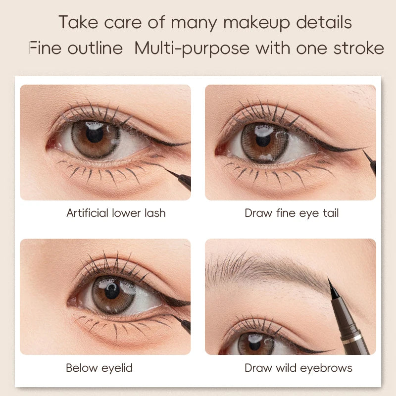 Stylo Eyeliner Imperméable – Pointe Très Fine, Séchage Rapide & Longue Tenue