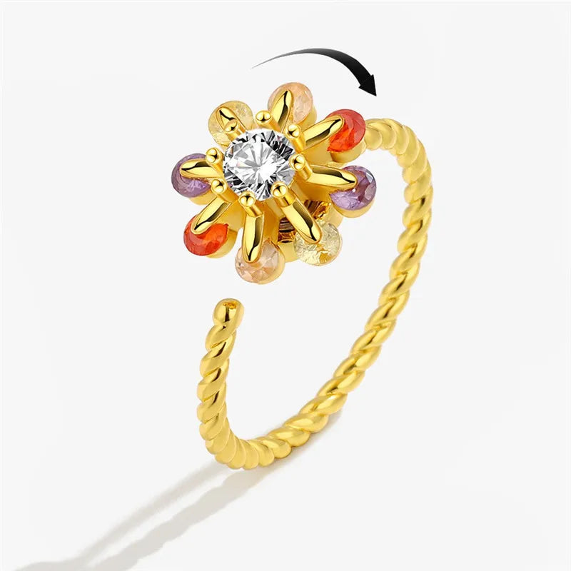 Bague Rotative Anti-Stress pour Femme, Multichoix, Bijoux Élégant