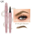 Crayon à Sourcils Magique 4 Fourchettes – Microblading 3D, Imperméable & Couleur Naturelle