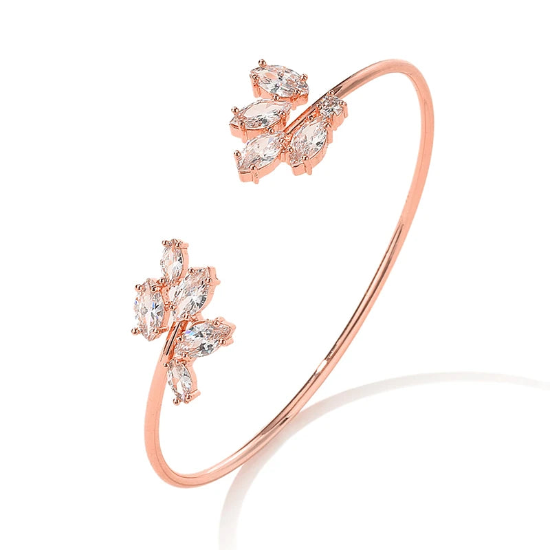 Bracelet Manchette Géométrique pour Femmes – Bijoux Mode Instagram en Zircone Cubique