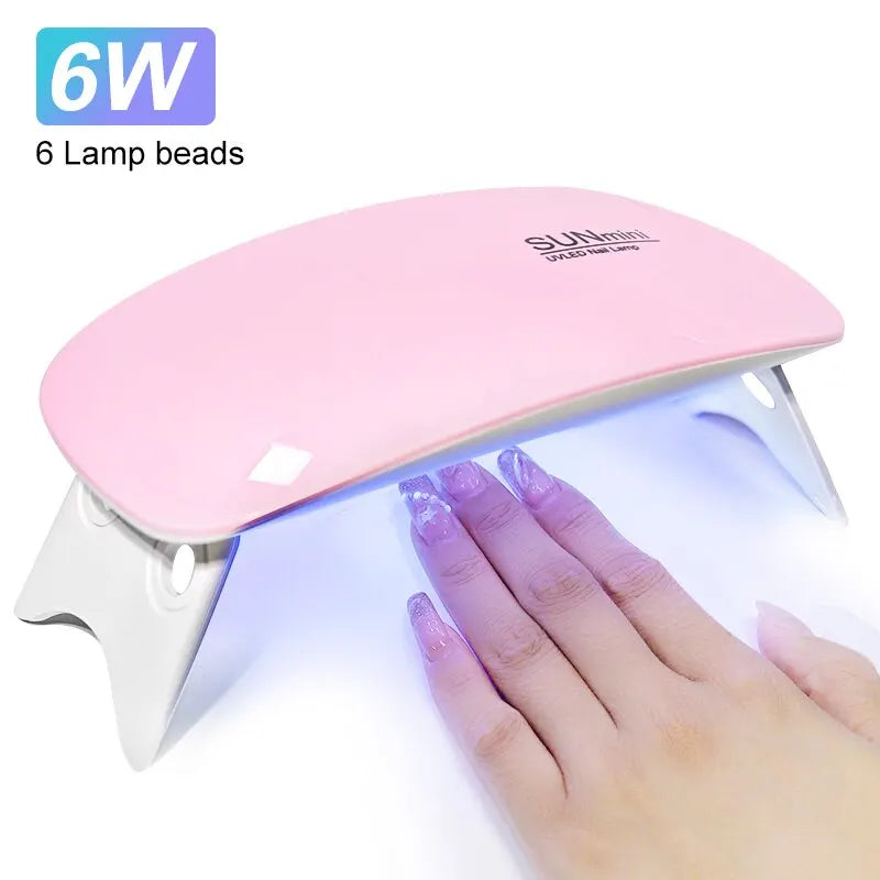 Mini Sèche-Ongles Portable 6W – Lampe LED UV de Manucure avec Câble USB