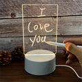 Tableau LED Lumineux Effaçable – Veilleuse USB Design & Mémo Créatif