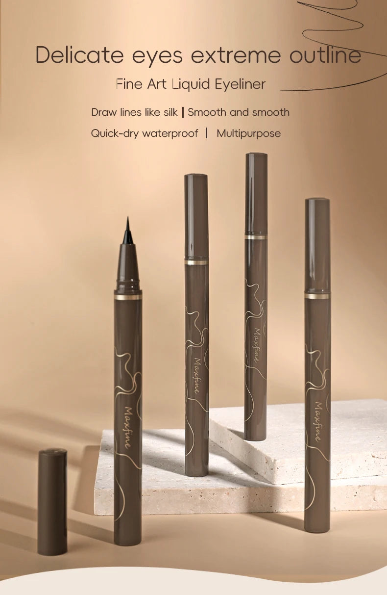 Stylo Eyeliner Imperméable – Pointe Très Fine, Séchage Rapide & Longue Tenue