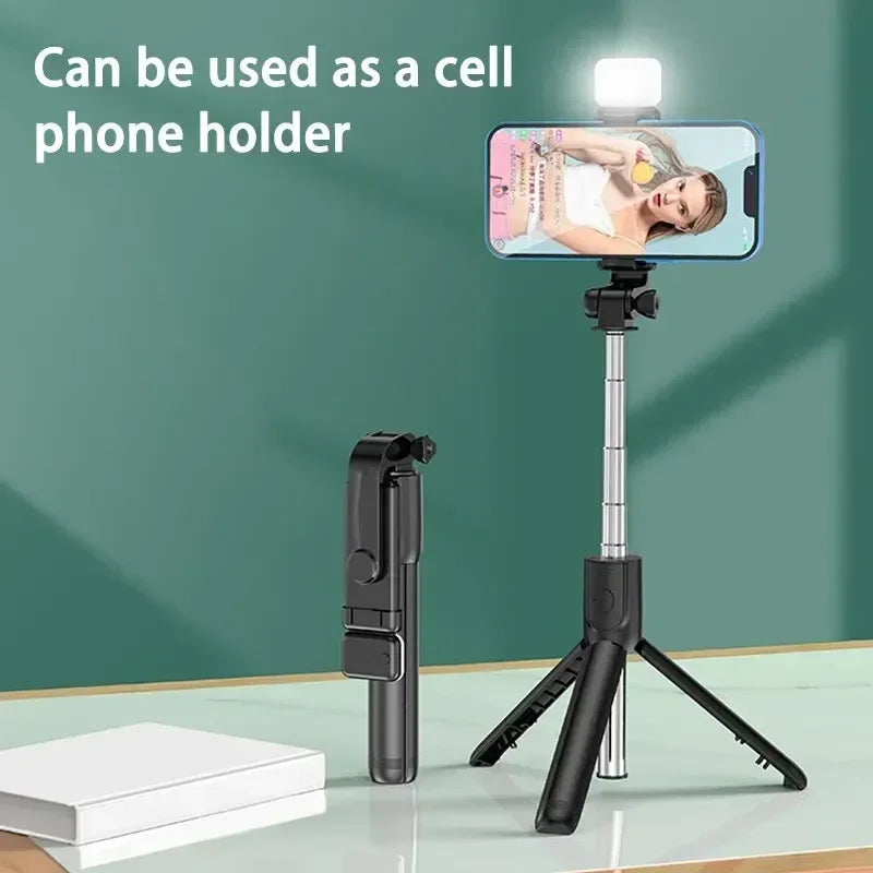 Trépied Selfie Stick Télescopique Bluetooth pour Smartphone – Support Portable Extensible jusqu’à 70 cm