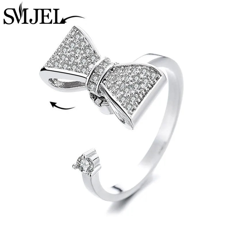 Bague Rotative Anti-Stress de Luxe –  Cristal, Tendance, Luxueux