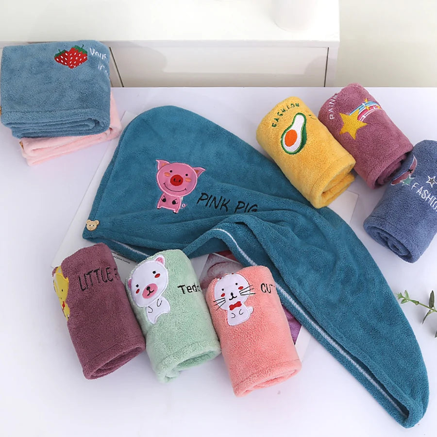 Bonnet de Séchage de Cheveux en Molleton de Corail – Absorbant et Rapide