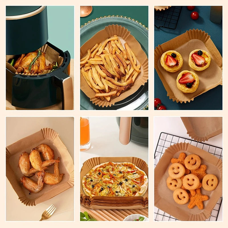 Papier de Cuisson pour Friteuse à Air – Jetable, Antiadhésif et Résistant à l’Huile