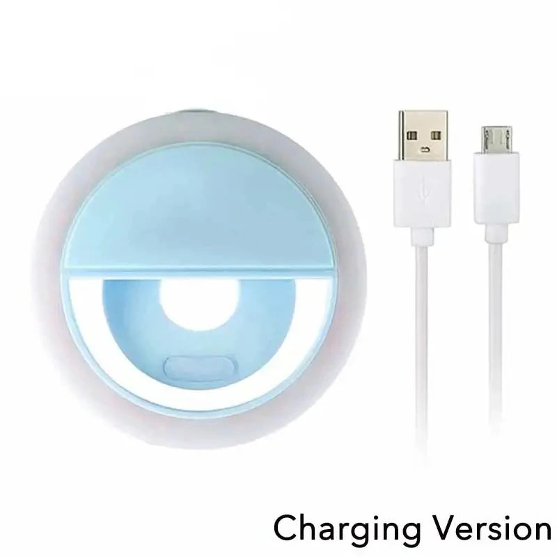 Anneau Lumineux LED Selfie – Recharge USB – Compatible iPhone & Android