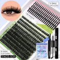 GROINNEYA Lash Clusters Kit DIY Manga Cluster Lashes Set Spikes Lashes Cluster Extension Full Set Individual Eyelashes Makeup