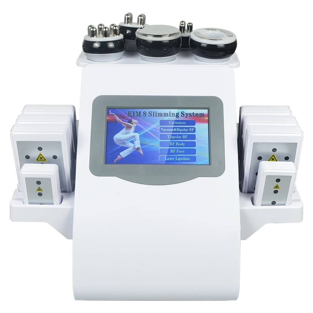 Machine à Cavitation Ultrasonique 40k, système sous vide 6 en 1, Amincissante, Lifting du visage, Réduction de la Cellulite