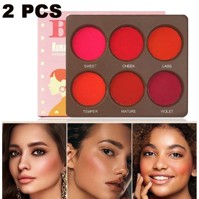 Palette de Fards à Joues Mats Waterproof – Couverture Moyenne, Finition Naturelle Longue Durée