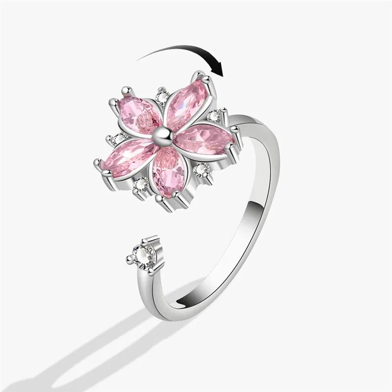 Bague Rotative Anti-Stress pour Femme, Multichoix, Bijoux Élégant