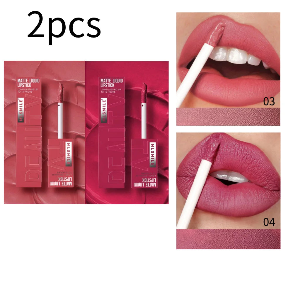 Rouge à Lèvres Liquide Satin Velours – Anti-Adhésif, Imperméable & Longue Durée