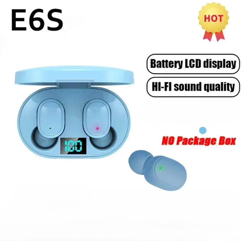 Écouteurs sans Fil Bluetooth E6S – TWS (True Wireless Stereo) avec Boîtier de Charge