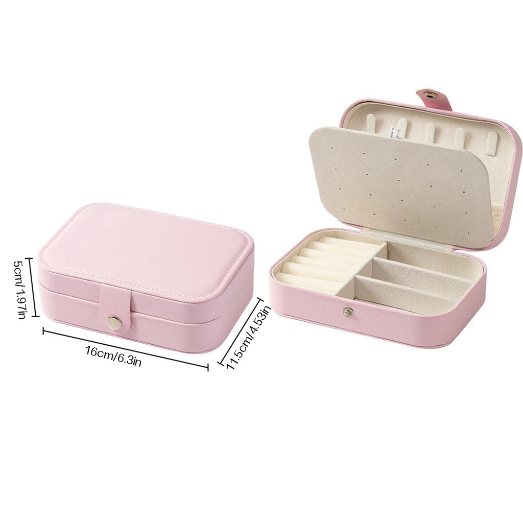 Boîte à Bijoux Portable Multi-Compartiments avec Doublure en Velours – Organisateur de Voyage