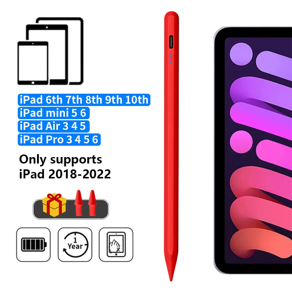 Stylet actile pour IPad – Apple Pencil Compatible avec Indicateurs LED