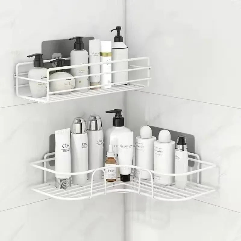 Étagère Murale Flottante – Organisateur en Métal pour Salle de Bain et Cuisine