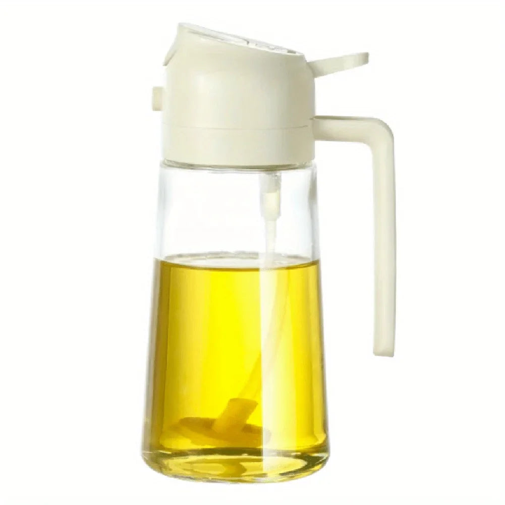 Bouteille de Pulvérisation d'Huile 2 en 1 – Distributeur et Injecteur 500 ml
