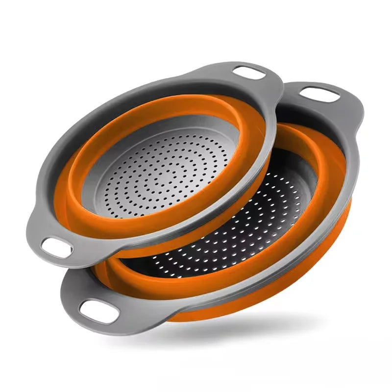 Panier de Vidange Pliant en Silicone – Passoire et Egouttoir Pliable pour Fruits et Légumes