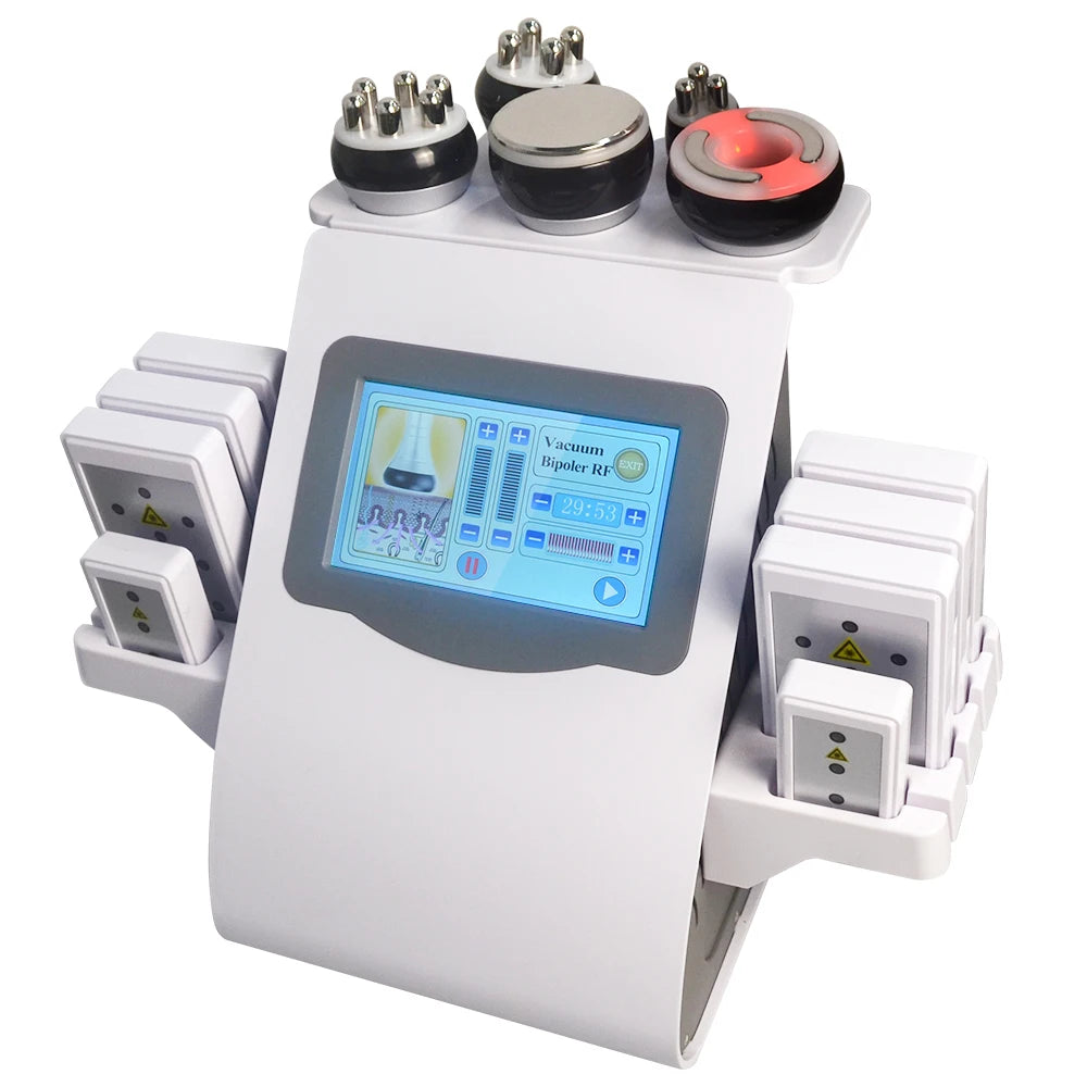 Machine à Cavitation Ultrasonique 40k, système sous vide 6 en 1, Amincissante, Lifting du visage, Réduction de la Cellulite