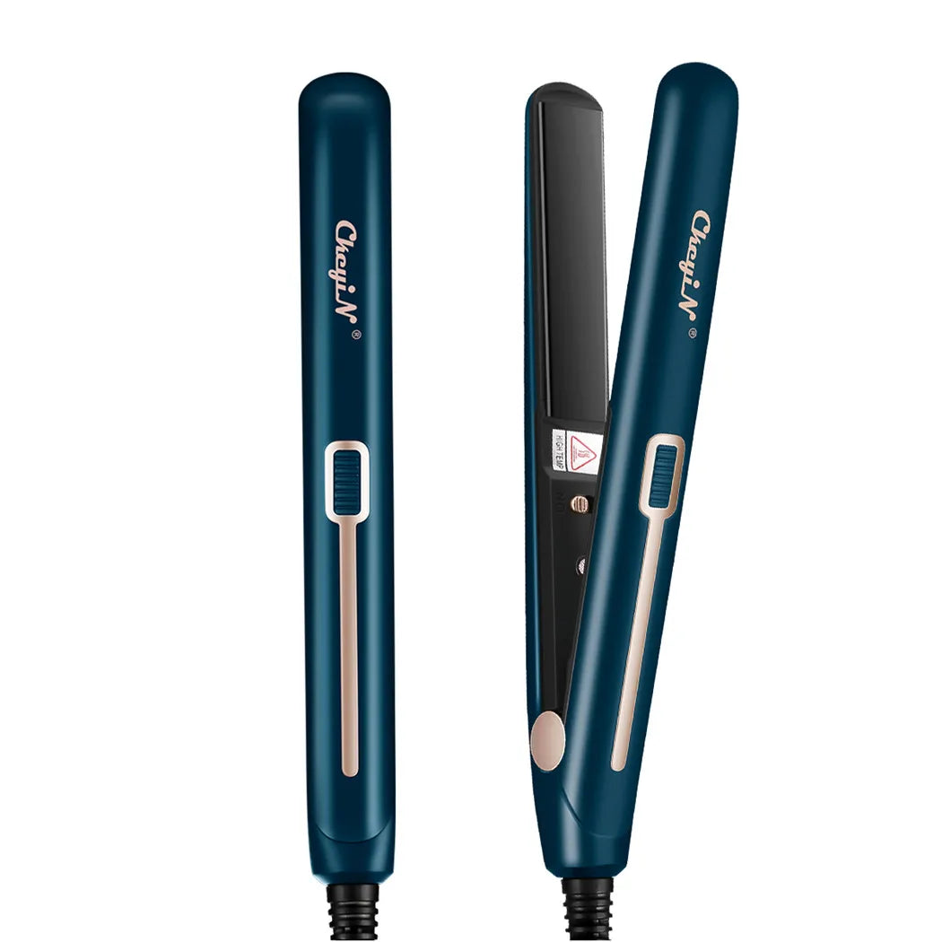 Mini Fer à Lisser & Bigoudi 2-en-1 – Portable, Température Constante 180°C, Double Tension