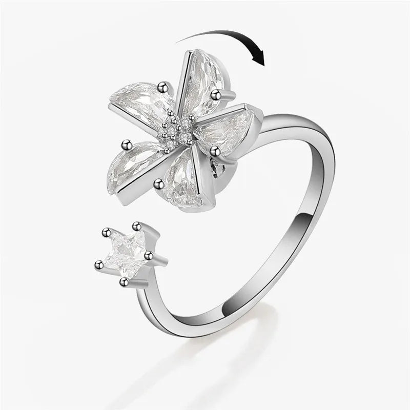 Bague Rotative Anti-Stress pour Femme, Multichoix, Bijoux Élégant