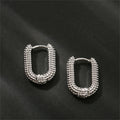 Boucles d’Oreilles Carrées Françaises en Alliage – Forme Géométrique Goutte d’Eau, Bijoux Tendance pour Femmes