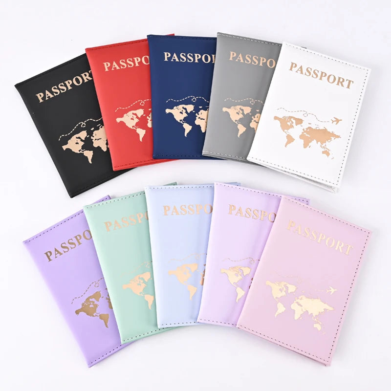 Housse de Protection pour Passeport en Cuir PU – Accessoire de Voyage Unisexe