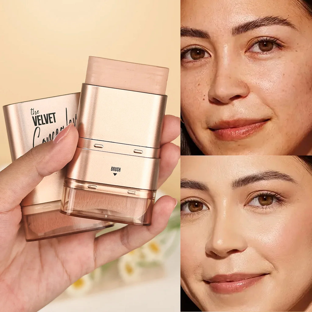 Bâton Correcteur & Fond de Teint 2 en 1 – Couvre-Cernes, Imperméable & Maquillage Impeccable