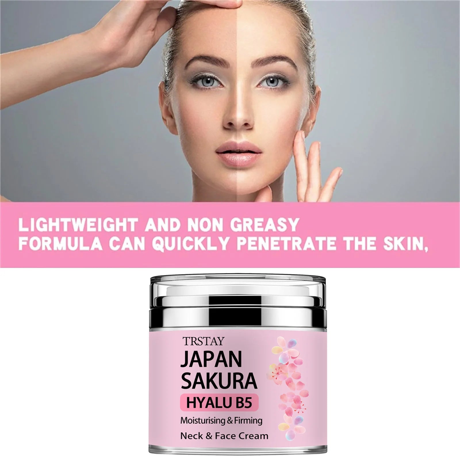 Crème Tonifiante Sakura à l’Acide Hyaluronique