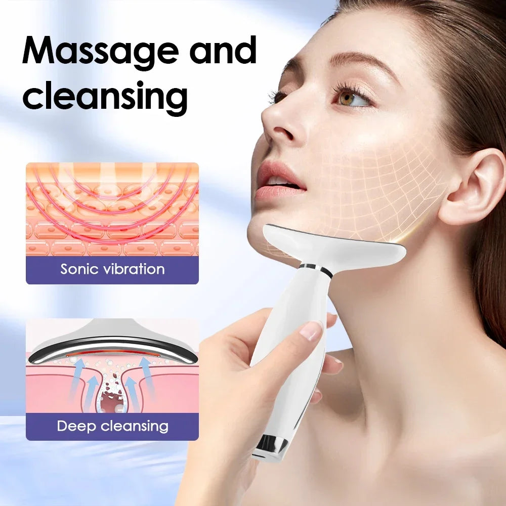 Thérapie par la Lumière LED Portable – Masseur Visage et Cou